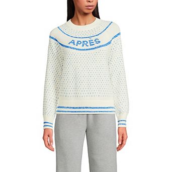 Women's Lands' End Drifter Jacquard Raglan Sweater