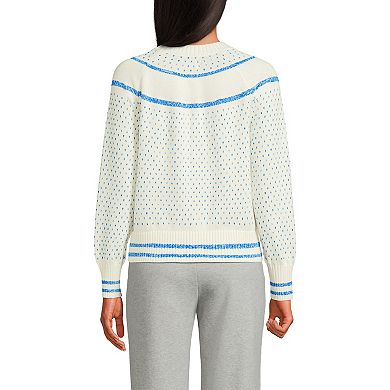 Women's Lands' End Drifter Jacquard Raglan Sweater