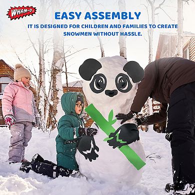 Wham-O Snowman Kit, DIY Kit Includes 16pcs Foam Pieces, 1pc Snow Shaper and 20pcs Plastic Stakes