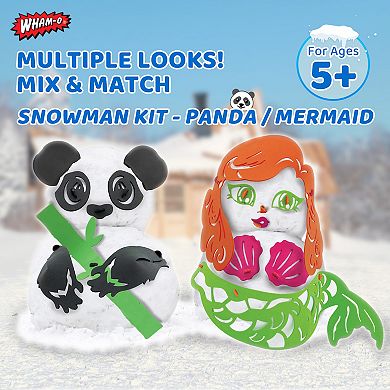 Wham-O Snowman Kit, DIY Kit Includes 16pcs Foam Pieces, 1pc Snow Shaper and 20pcs Plastic Stakes