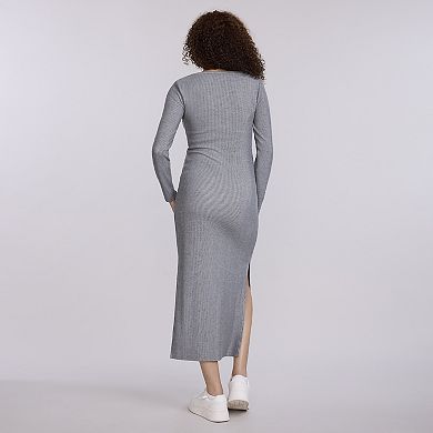 Maternity Motherhood® Long Sleeve Square Neck Bodycon Maxi Dress