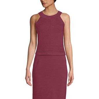 Women's Lands' End Pointelle Halter Sweater Top