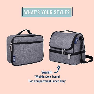 Gray Tweed Lunch Box