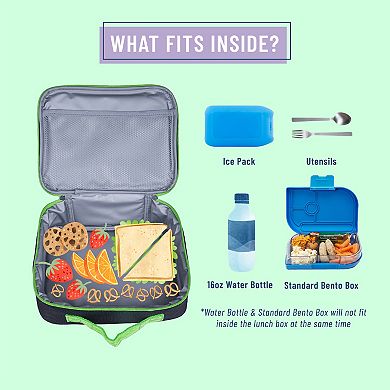 Rip-stop Black/green Lunch Box