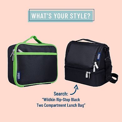 Rip-stop Black/green Lunch Box