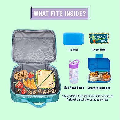 Blue Glitter Lunch Box