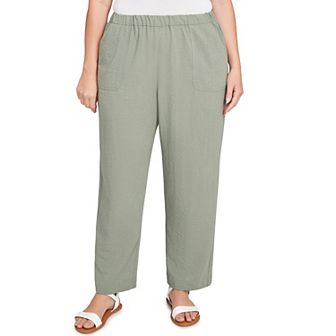 Plus Size Alfred Dunner Patch Pocket Short Length Elastic Waistband Pants