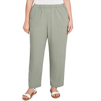 Plus Size Alfred Dunner Medium Length Elastic Waistband Pants