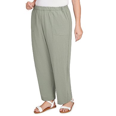 Plus Size Alfred Dunner Medium Length Elastic Waistband Pants