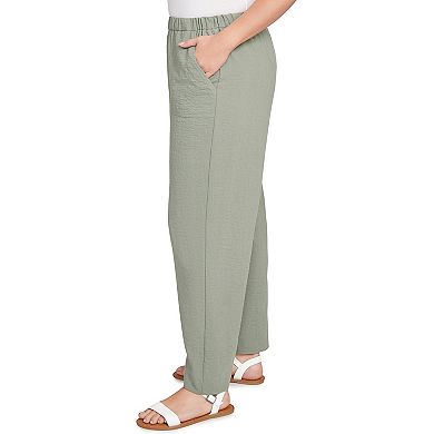Plus Size Alfred Dunner Medium Length Elastic Waistband Pants