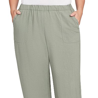 Plus Size Alfred Dunner Medium Length Elastic Waistband Pants