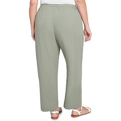 Plus Size Alfred Dunner Medium Length Elastic Waistband Pants