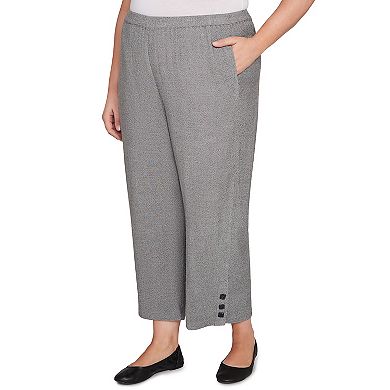 Plus Size Alfred Dunner Button Cuffed All Around Elastic Ankle Pants