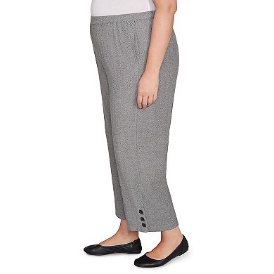Plus Size Alfred Dunner Button Cuffed All Around Elastic Ankle Pants