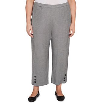 Plus Size Alfred Dunner Button Cuffed All Around Elastic Ankle Pants