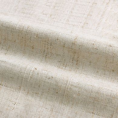 Awesome Home Linen Slub Set of 2 Blackout Curtain Panels