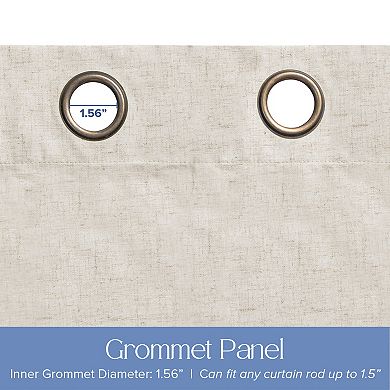 Awesome Home Linen Slub Set of 2 Blackout Curtain Panels
