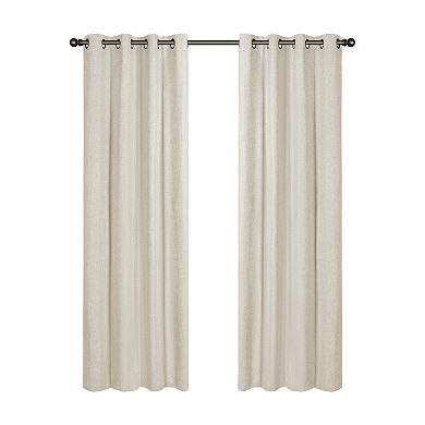 Awesome Home Linen Slub Set of 2 Blackout Curtain Panels