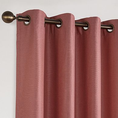 Awesome Home Woven Texture Set of 2 Room Darkening Curtain Panels