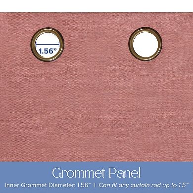 Awesome Home Woven Texture Set of 2 Room Darkening Curtain Panels