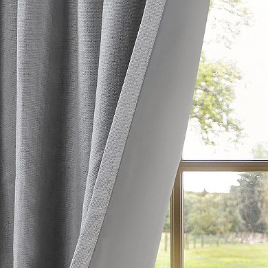 Awesome Home Chenille Blackout Set of 2 Back Tab Curtain Panels