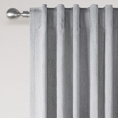 Awesome Home Chenille Blackout Set of 2 Back Tab Curtain Panels