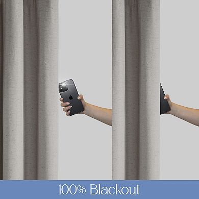 Awesome Home Kohl's 100% Blackout Linen Blend Set of 2 Curtain Panels