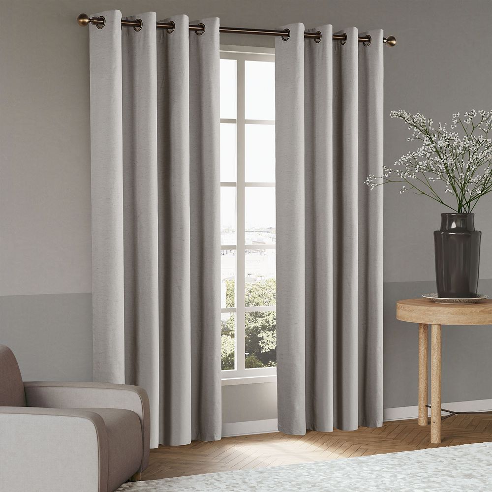 Awesome Home Kohl's Blackout Linen Blend Set of 2 Curtain Panels