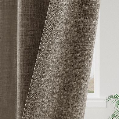 Awesome Home Linen Texture Knot Tie Light Filtering Curtain Pair 2-pc.