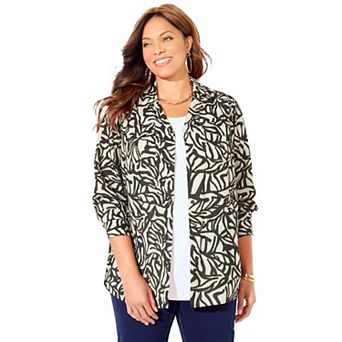 Catherines Women's Plus Size Modern Camp Shirt