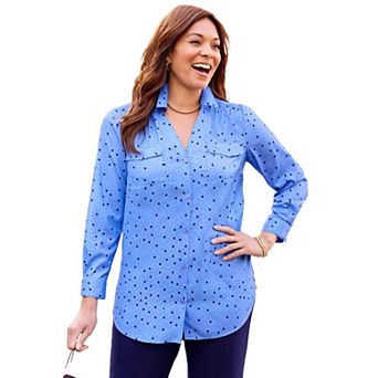 Catherines Women's Plus Size Modern Camp Shirt