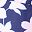 Navy Outline Floral