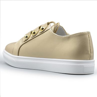 Henry Ferrera Charming Lady Women's Comfort Sneaker Unique Button