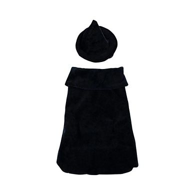 Midlee Halloween Witch Cape and Hat Dog Costume
