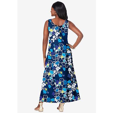 Jessica London Women's Plus Size Cotton Denim Dress