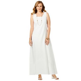 Jessica London Women's Plus Size Petite Stretch Cotton Tank Maxi Dress