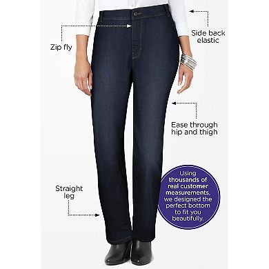 Catherines Women's Plus Size Petite Right Fit Moderately Curvy Jean
