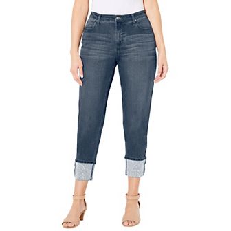 Catherines Women's Plus Size Shimmer Cuff Jean