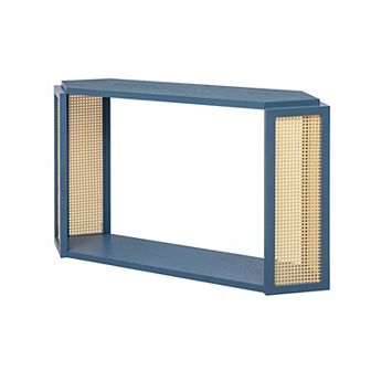 Merax Narrow Console Table with Unique Irregular Top Design