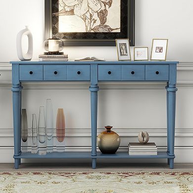 Merax Retro Console Table with Open Shelf