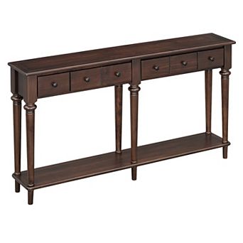 Merax Retro Console Table with Open Shelf