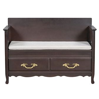 Merax Shoe Bench with Removable Cushion, Entryway Bench with Hidden Storage