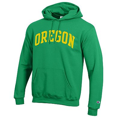 Men's Champion Green Oregon Ducks Basic Arch Fleece Pullover Hoodie