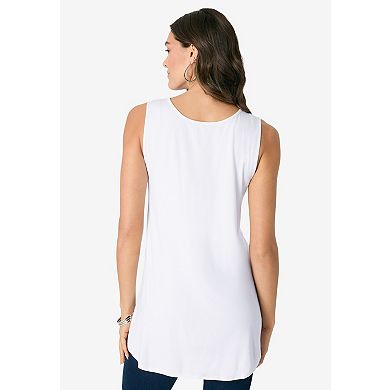 Roaman's Women's Plus Size Ultra Drape Tank Top