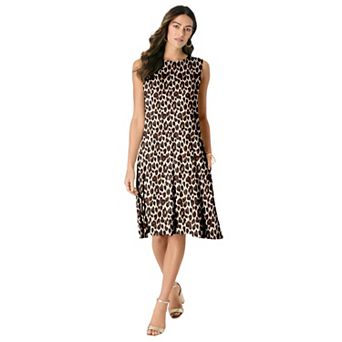 Roaman's Women's Plus Size Two-Pocket Swing Tank Dress