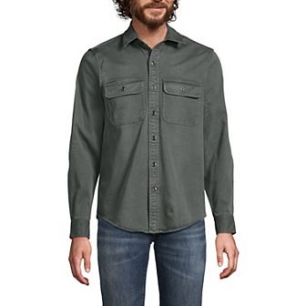 Men's Lands' End Sun Washed Overshirt