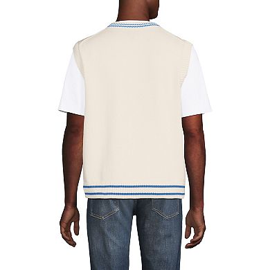 Men's Lands' End Cotton Drifter Sweater Vest