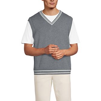 Men's Lands' End Cotton Drifter Sweater Vest