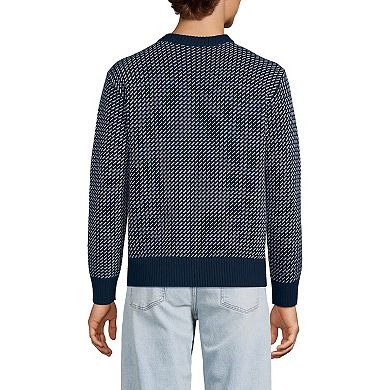Men's Lands' End Drifter Button-Down Crewneck Sweater