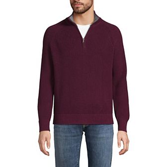 Men's Lands' End Drifter Quarter-Zip Sweater